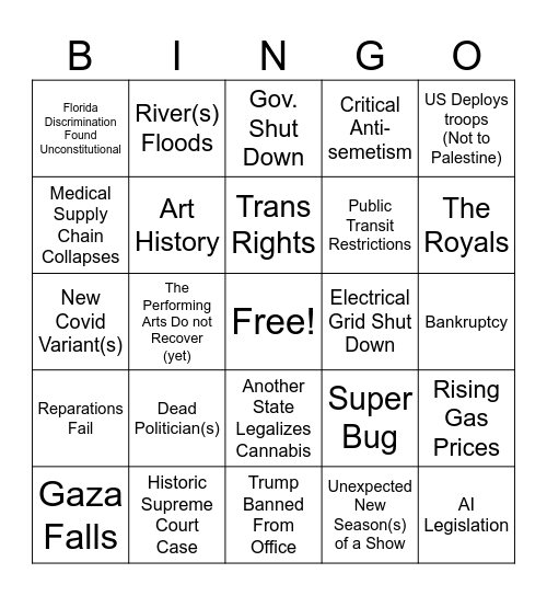 2024 Bingo Card