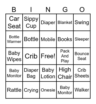 Baby Bank Bingo! Bingo Card
