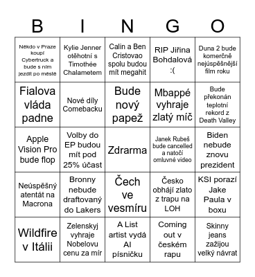 2024 Bingo Card