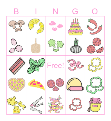 PIZZA BIRTHDAY Bingo Card