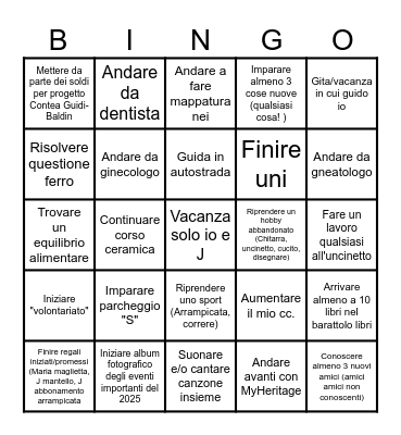 2024 GOALS Bingo Card