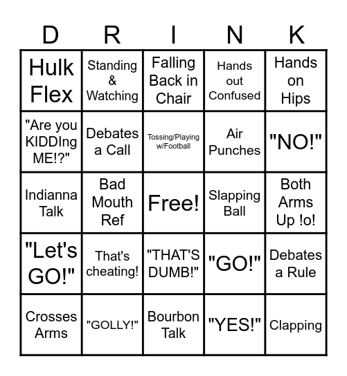 The Johnny Bingo Card