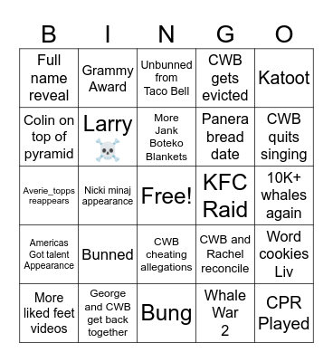 2024 CWB BINGO Card