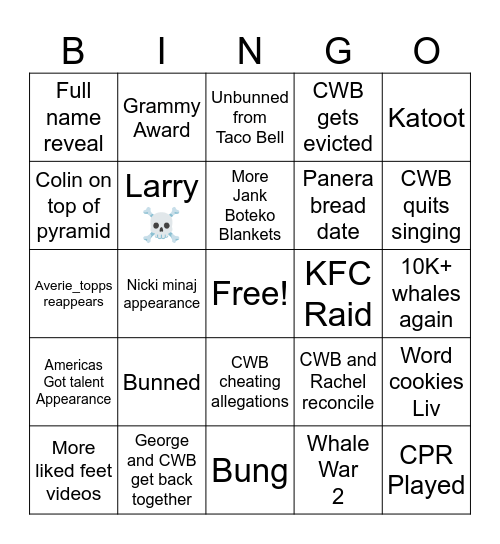 2024 CWB BINGO Card