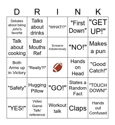 The Jordy Bingo Card