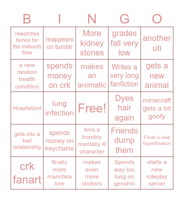 BUBS 2024 BINGO Card