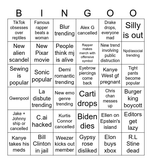 2024 bingo Card