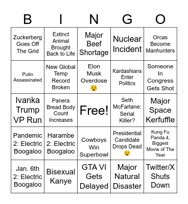 2024 Bingo Card