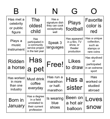 Leadership Forum Bingo Card