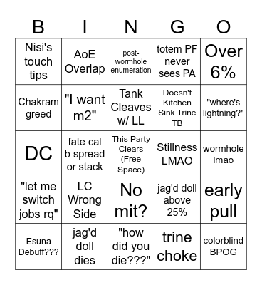 TEA Bingo Card