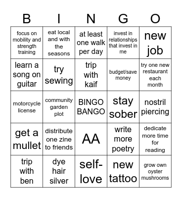 2024 BINGO Card