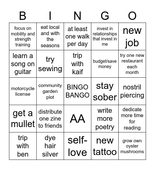 2024 BINGO Card