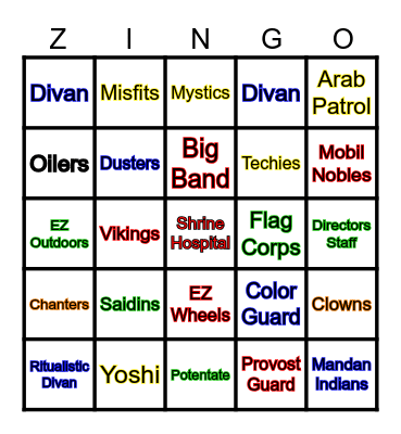 EL Bingo Card