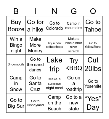 2024! Bingo Card