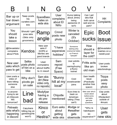 Skicord bingo v2 Bingo Card