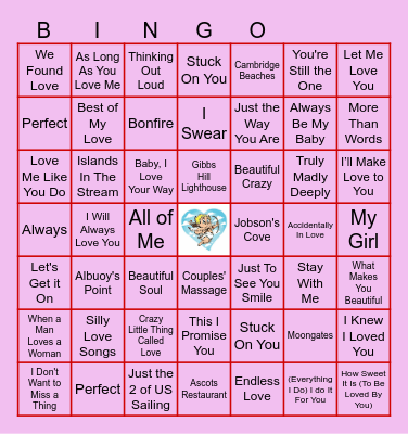 Bermuda Valentine's Day Bingo Card