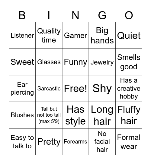 Ems type card Bingo Card