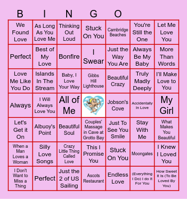 Bermuda Valentine's Day Bingo Card