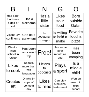 Bingo Card