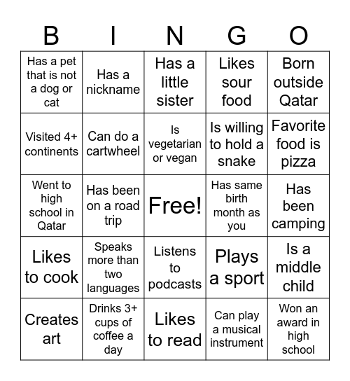 Bingo Card