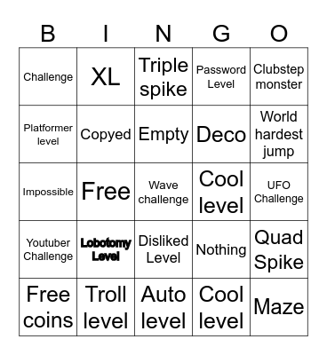 MY OWN BINGO Card