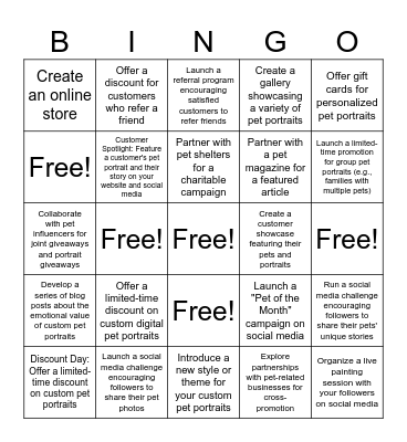 Pawdography Studio Bingo Card