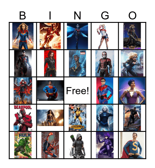 S U P E R H É R O E S Bingo Card