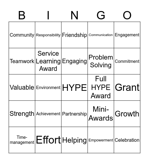 Bingo Card