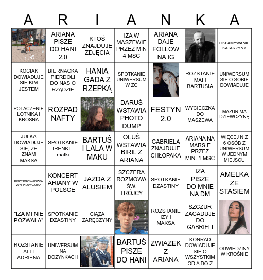 UNIWERSUM 2024 Bingo Card