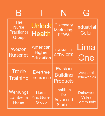 2nd week of January Starts Bingo Card