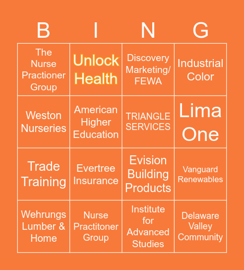 2nd week of January Starts Bingo Card