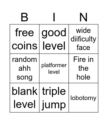 gd 2.2 bingo Card