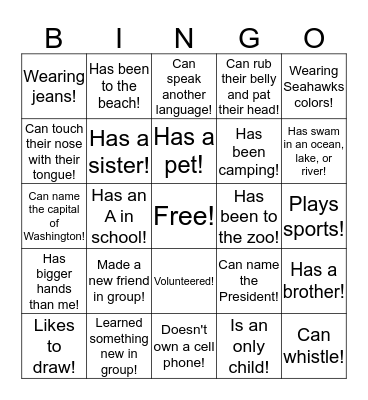 Last Day Bingo! Bingo Card