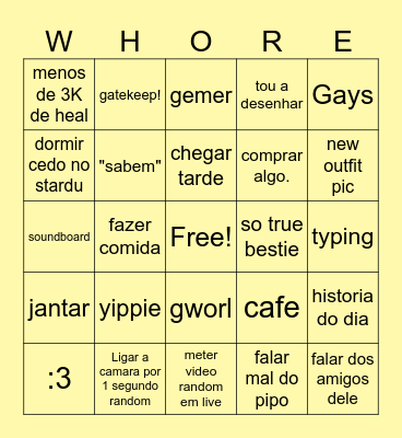 Tiago BINGO! Bingo Card