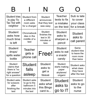 Quarterly Bingo Card