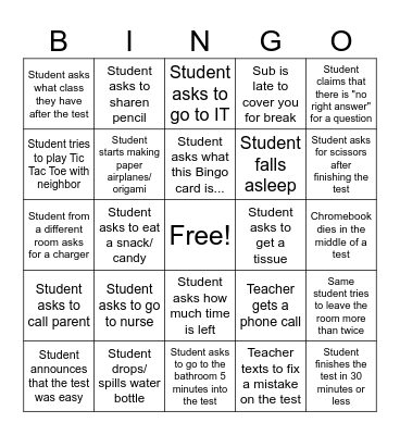 Quarterly Bingo Card