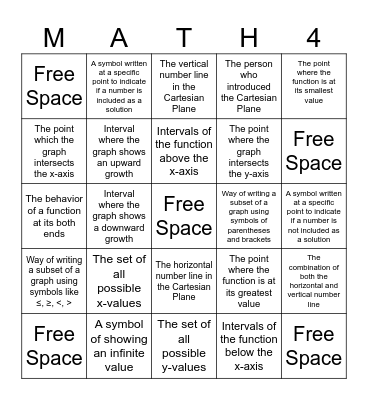 Key Features of a Graph Bingo Card