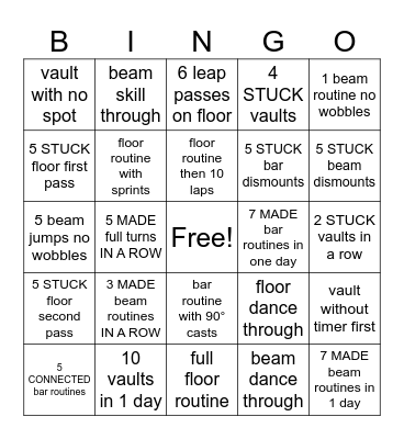 Meet Week Bingo Card