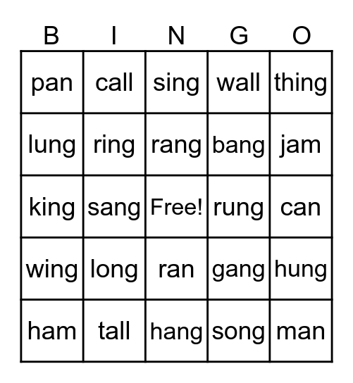 Welded Sounds Bingo Card