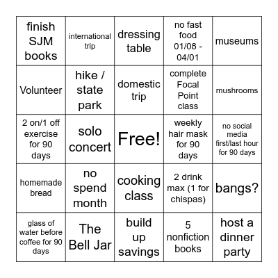 2024 Bingo Card
