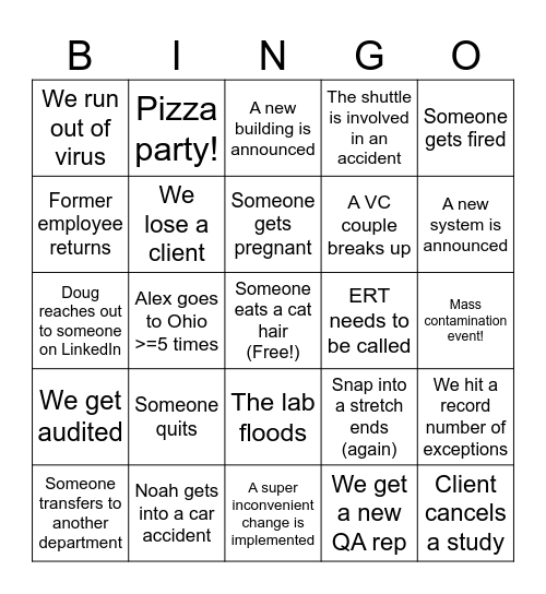 2024 VC Bingo Card