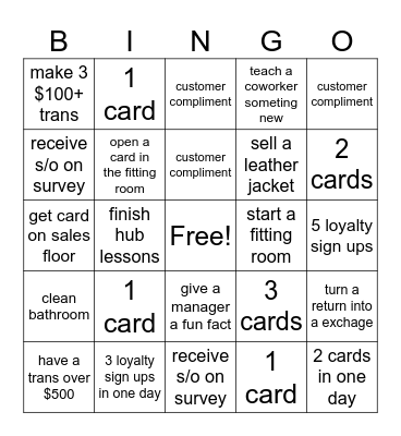 January 2024 Bingo Card