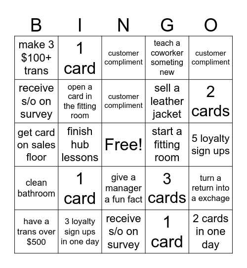 January 2024 Bingo Card