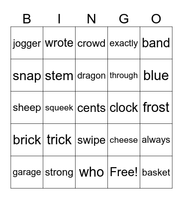Iread beginning sounds Bingo Card