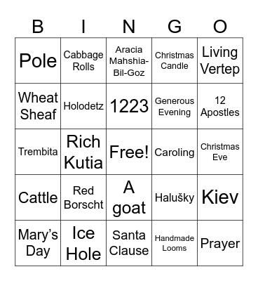 Ukraine Trivia Bingo Card