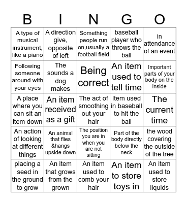 Multi meaning BINGO (Context Clues) Bingo Card