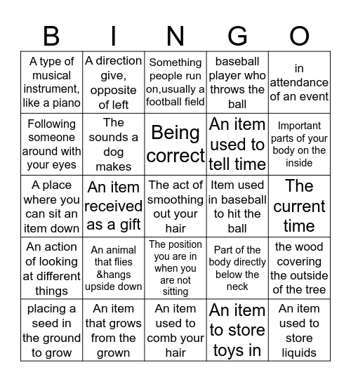Multi meaning BINGO (Context Clues) Bingo Card