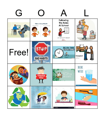 Goal Setting Bingo Card