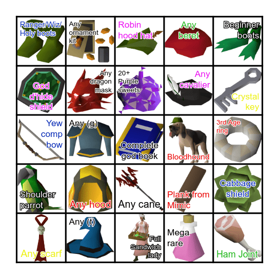 SOULBANE CLUE SCROLL BINGO Card