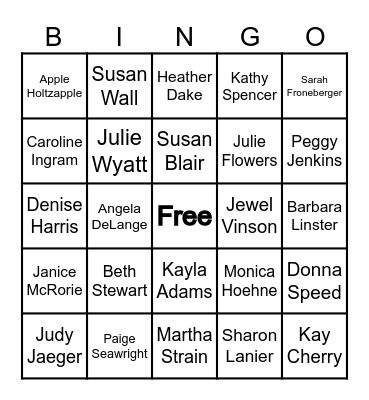 WHO AM I? Bingo Card